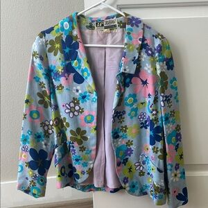 Vintage 60s Floral Patterned Blazer
